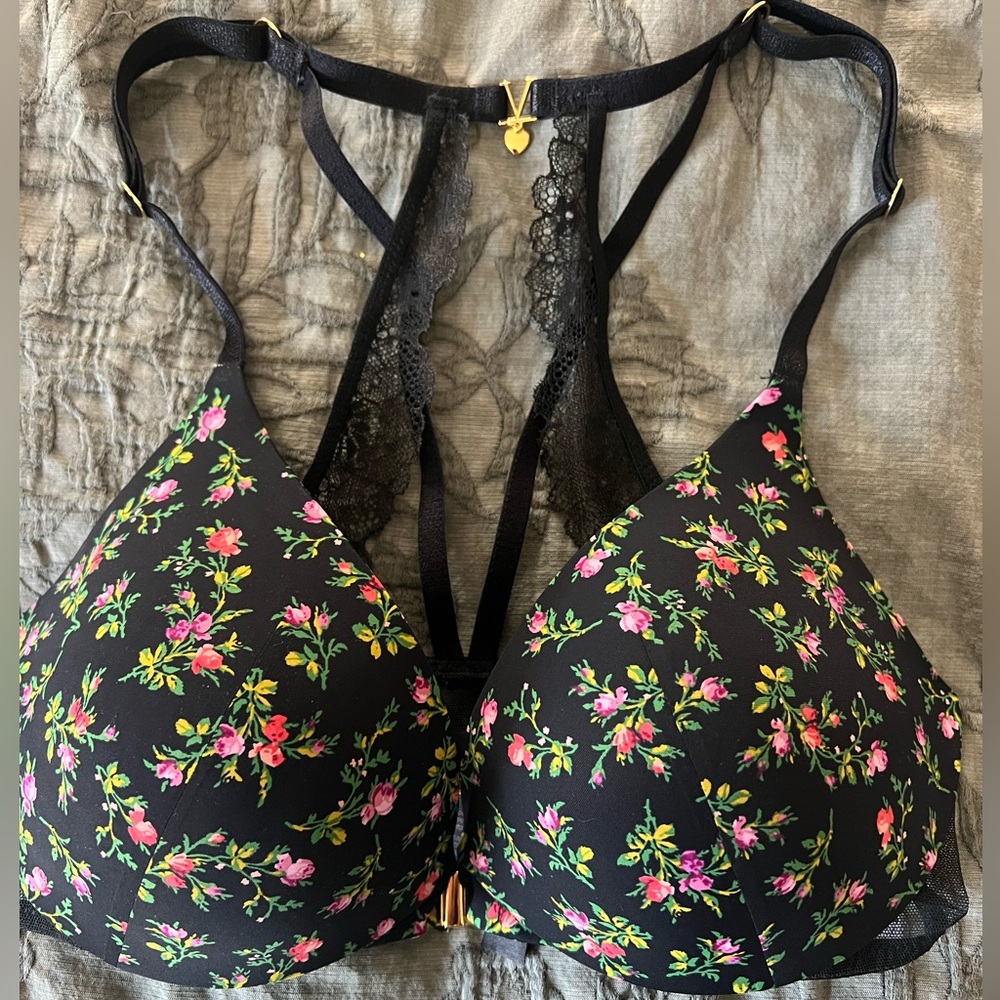 VS Floral Lace-Trim Very Sexy Uplift Plunge - 32D